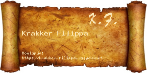Krakker Filippa névjegykártya